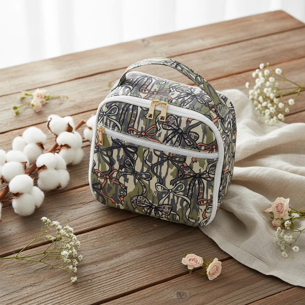 Camo and Bows lunchbox