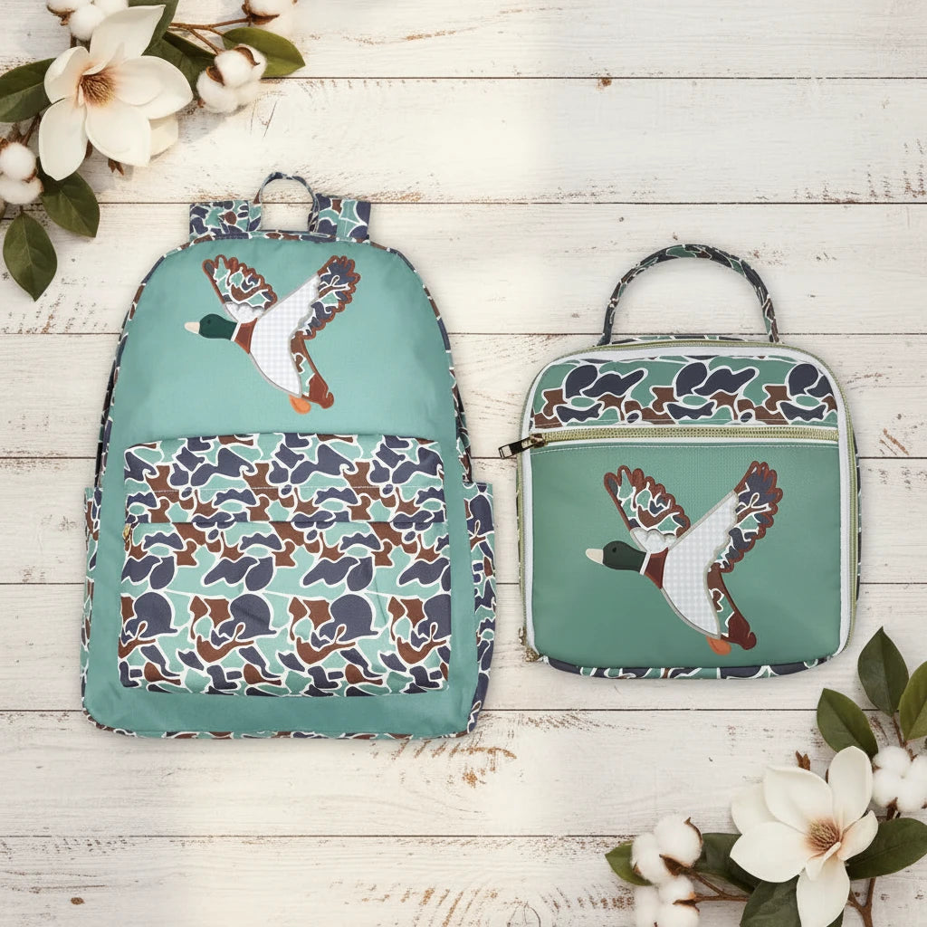 Mallard Duck Green Backpack & Lunch Kit