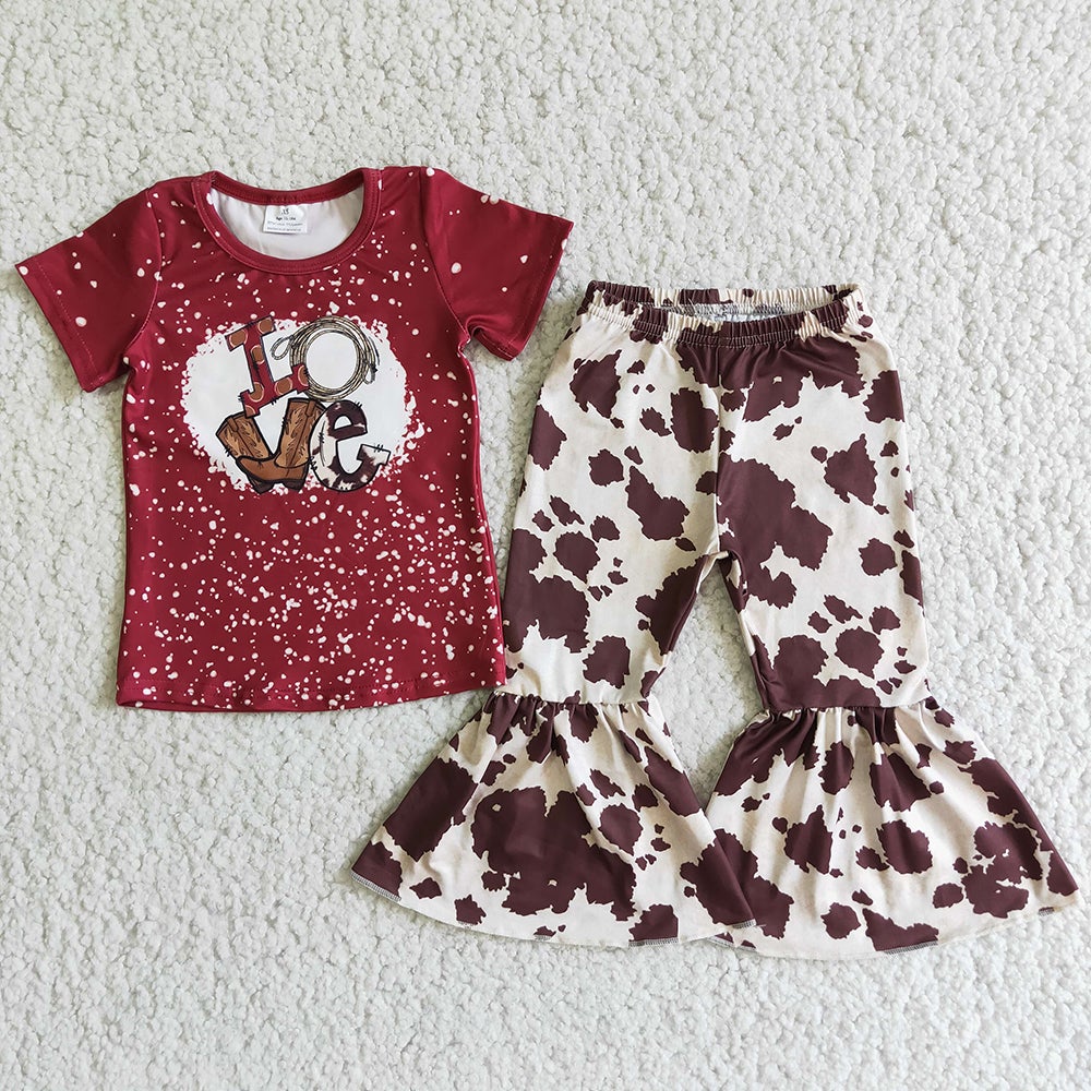 Love Cow Bell Bottom Set
