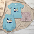 Sibling mallard duck romper/2 piece set
